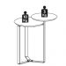Mesa Lateral 02 Tampos Chanfrada Pe Metal Dourado Nero Artesano