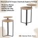 Mesa Lateral 02 Tampos Chanfrada Pe Metal Preto Hanover Artesano