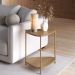 Mesa Lateral Organica Pe Metal Dourado Hanover 28016 Artesano