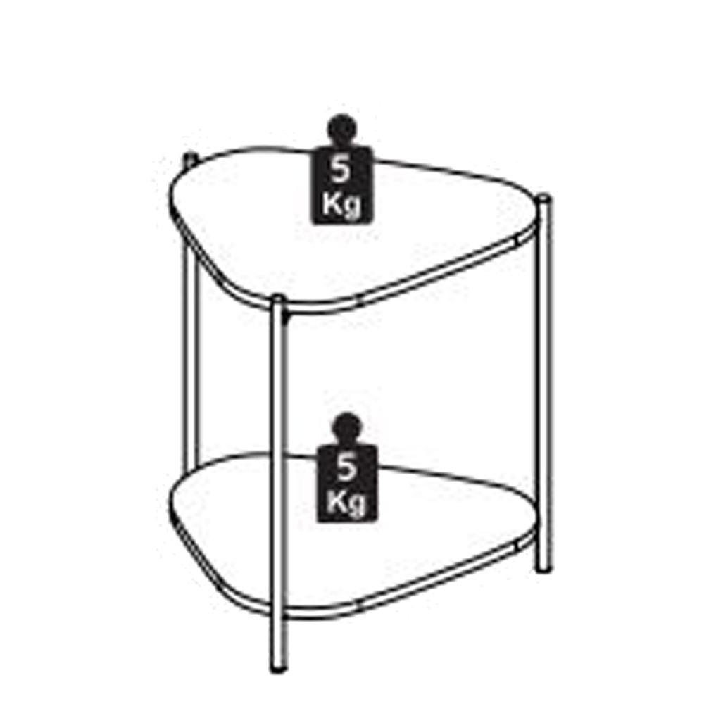 Mesa Lateral Organica Pe Metal Dourado Hanover 28016 Artesano