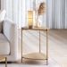Mesa Lateral Organica Pe Metal Dourado Hanover 28016 Artesano