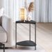 Mesa Lateral Organica Pe Metal Preto Nero 28016 Artesano