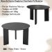 Mesa de Centro Chanfrada Pe Madeira Nero Preto 28019 Artesano