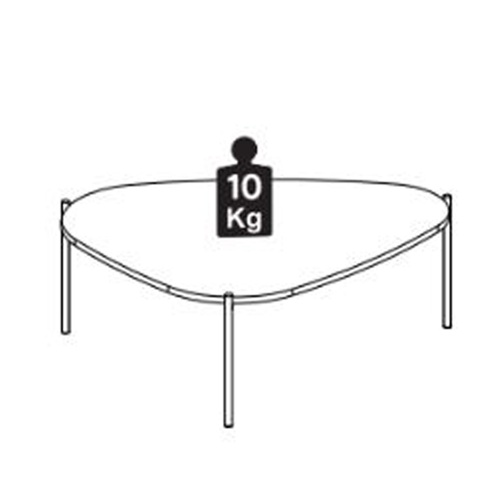 Mesa de Centro Organica Pe Metal Dourado Hanover 28014 Artesano