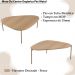 Mesa de Centro Organica Pe Metal Dourado Hanover 28015 Artesano