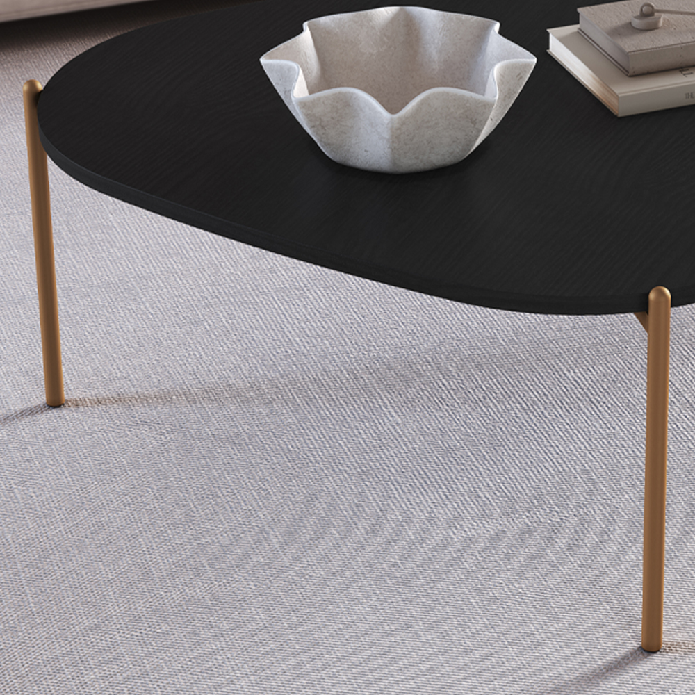 Mesa de Centro Organica Pe Metal Dourado Nero 28014 Artesano