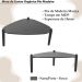 Mesa de Centro Organica Pes Madeira Nero Preto 28011 Artesano