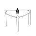 Mesa de Centro Organica Pes Madeira Nero Preto 28011 Artesano