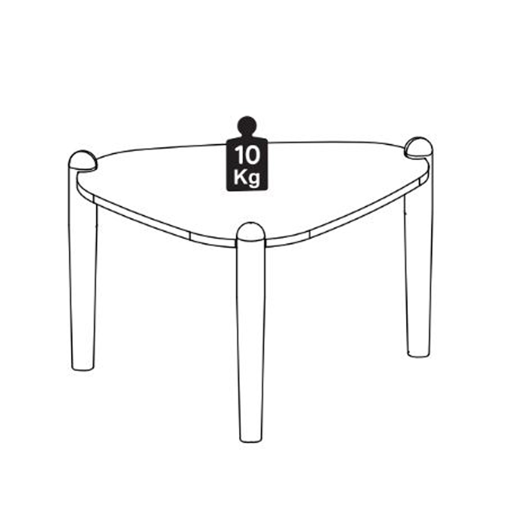 Mesa de Centro Organica Pes Madeira Nero Preto 28011 Artesano