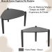 Mesa de Centro Organica Pes Madeira Nero Preto 28012 Artesano