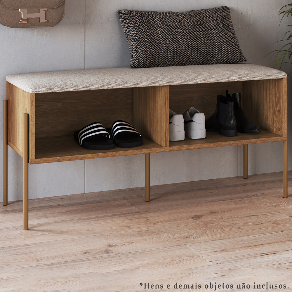 Sapateira Banco 93 CM Pes Metal Oslo 28968 Hanover Artesano
