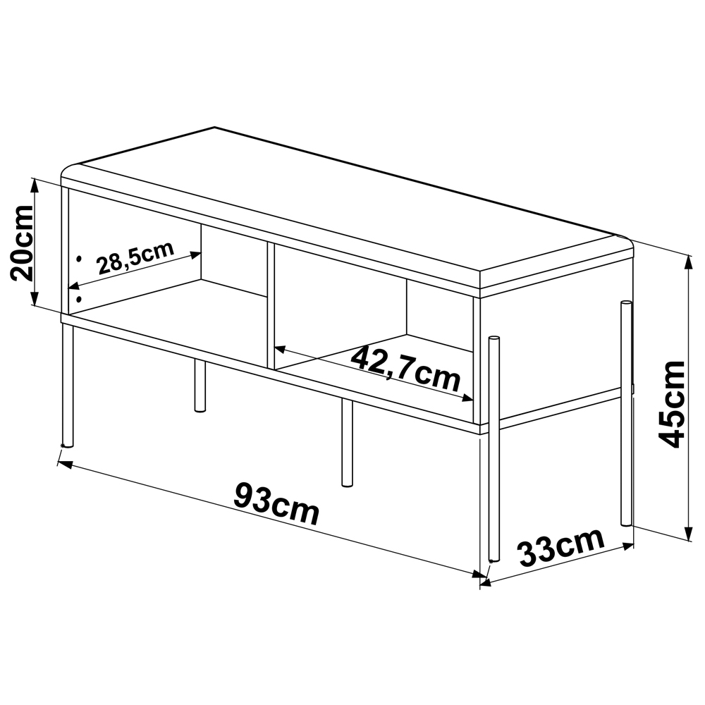 Sapateira Banco 93 CM Pes Metal Oslo 28968 Hanover Artesano