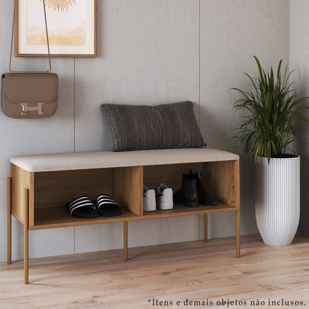 Sapateira Banco 93 CM Pes Metal Oslo 28968 Hanover Artesano