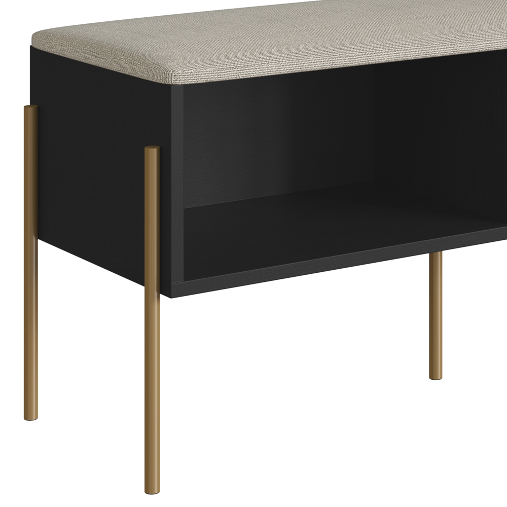Sapateira Banco 93 CM Pes Metal Oslo 28968 Nero Artesano