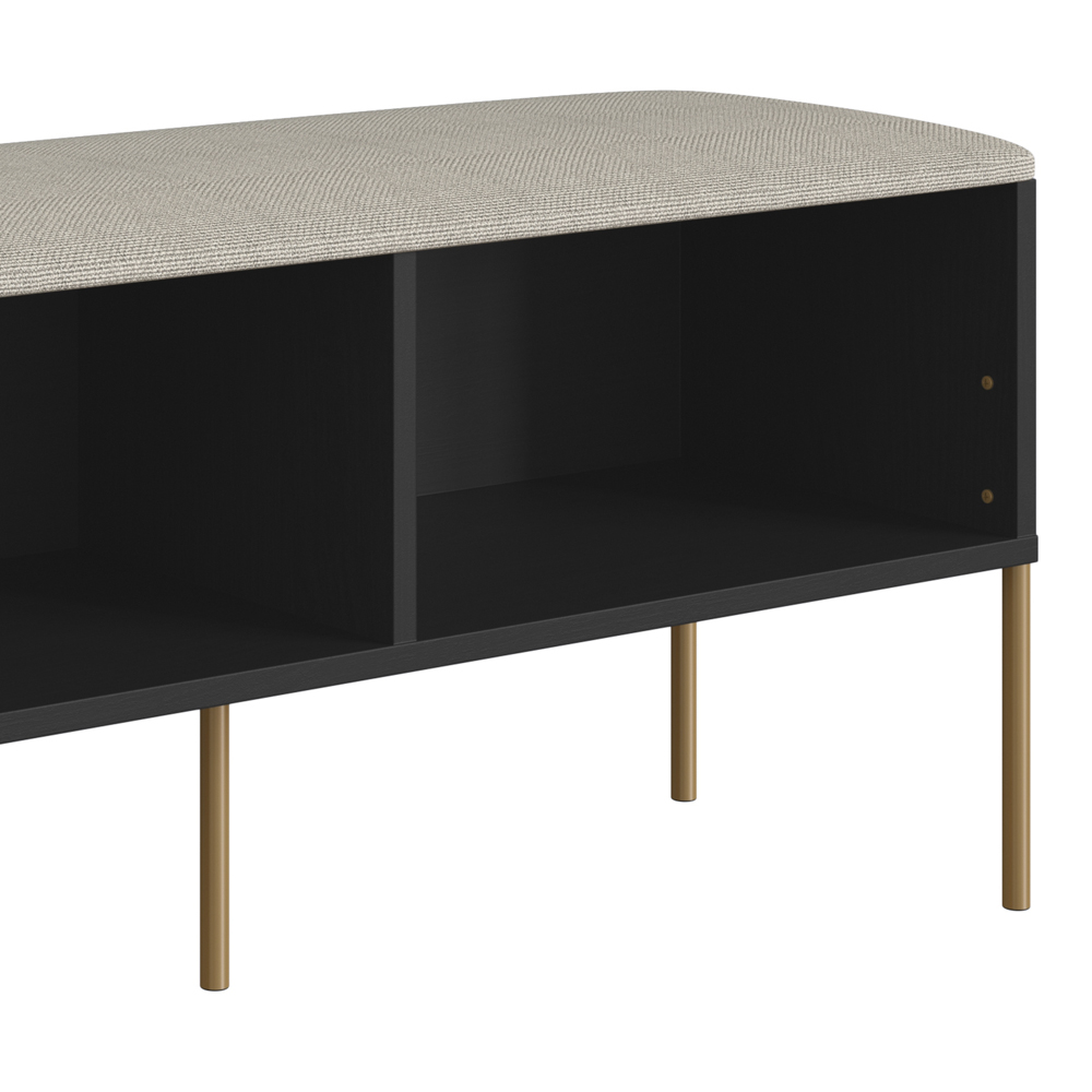Sapateira Banco 93 CM Pes Metal Oslo 28968 Nero Artesano
