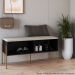 Sapateira Banco 93 CM Pes Metal Oslo 28968 Nero Artesano