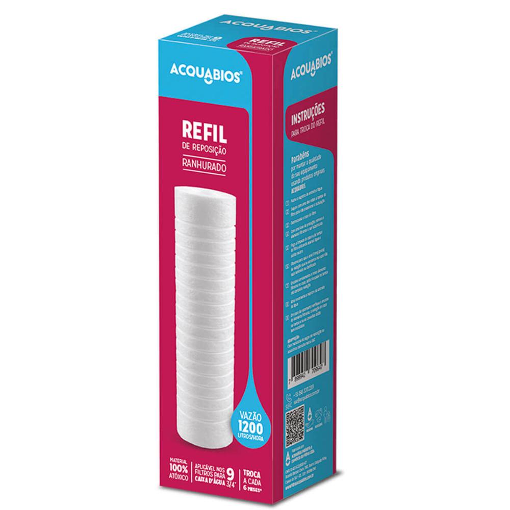 Kit 2 Refil Acqua 230RH 9.3/4' POE Filtro Acquabios Caixa de