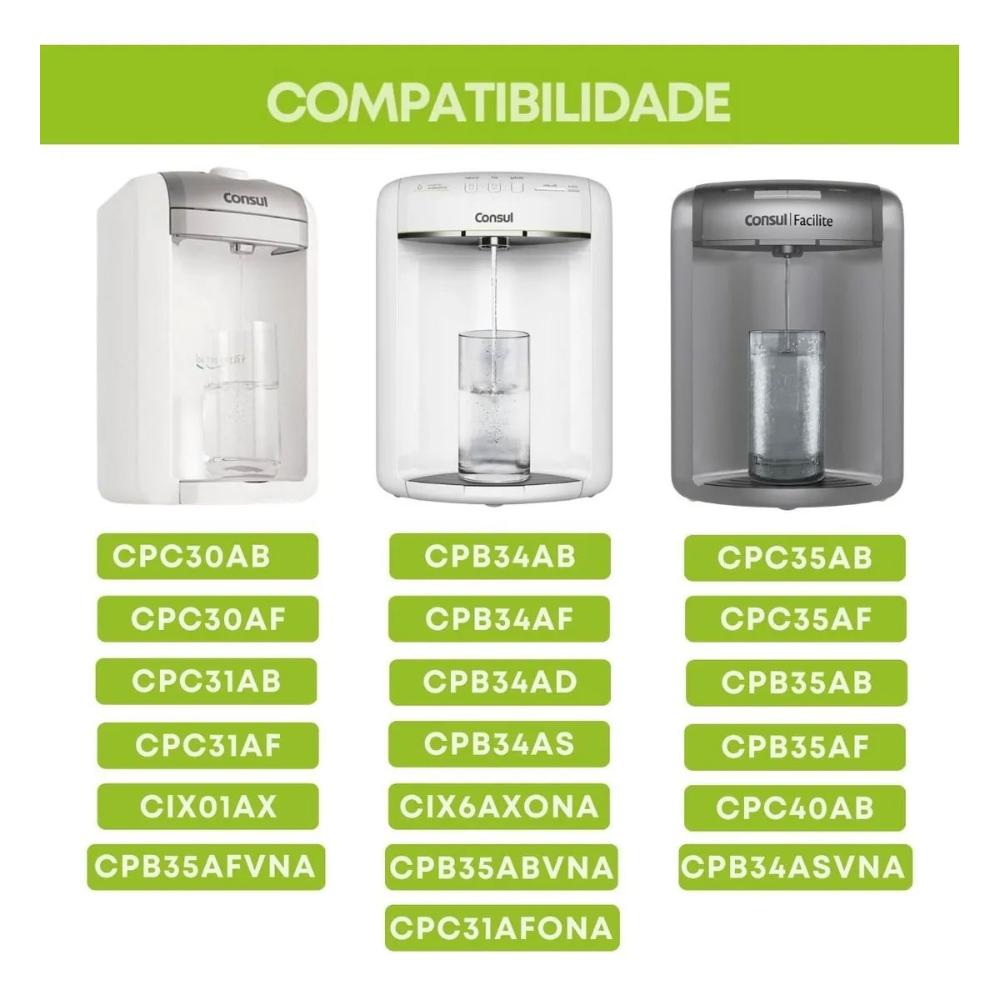 Refil Acqua Filtro Purificador de Água Elétrico CS10 Ultrafiltração Consul Facilite Acquabios