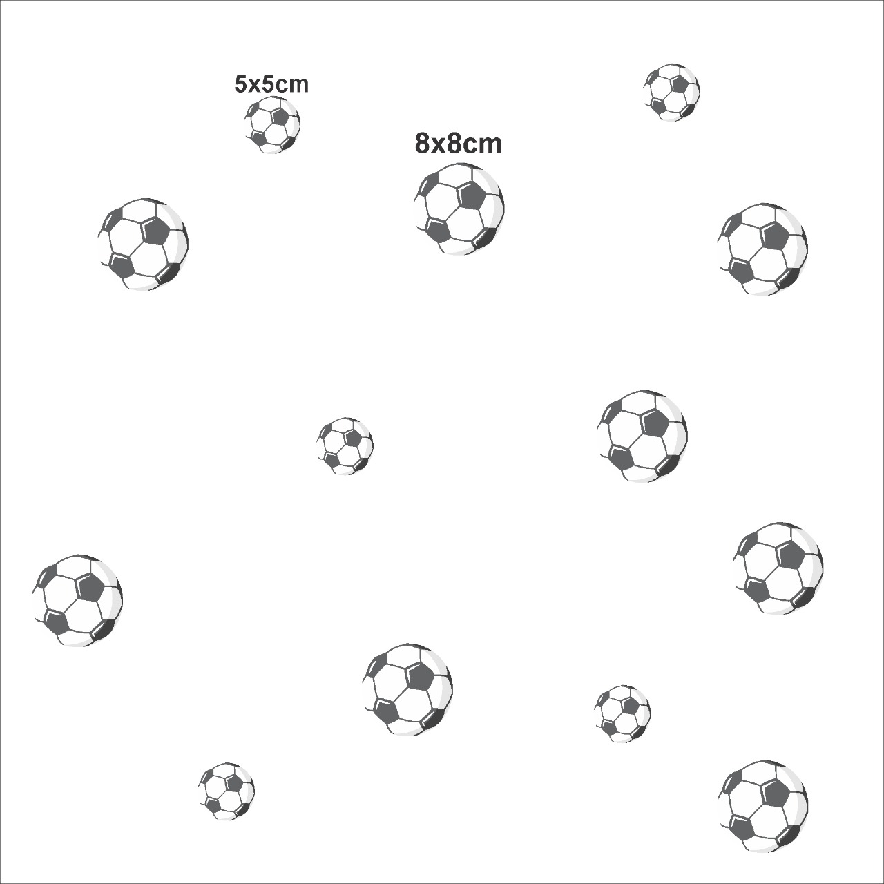 Adesivo de Parede Infantil Bolas de Futebol para quartos de crianças