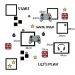 Adesivo de Parede Infantil Video Game - recortado para colar na parede como quiser