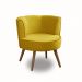 Kit 2 Poltronas Para Sala Decorativa Isa Suede Amarelo Adonai Estofados