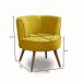 Kit 2 Poltronas Para Sala Decorativa Isa Suede Amarelo Adonai Estofados