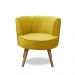 Kit 2 Poltronas Para Sala Decorativa Isa Suede Amarelo Adonai Estofados