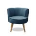 Kit 2 Poltronas Para Sala Decorativa Isa Suede Azul Adonai Estofados