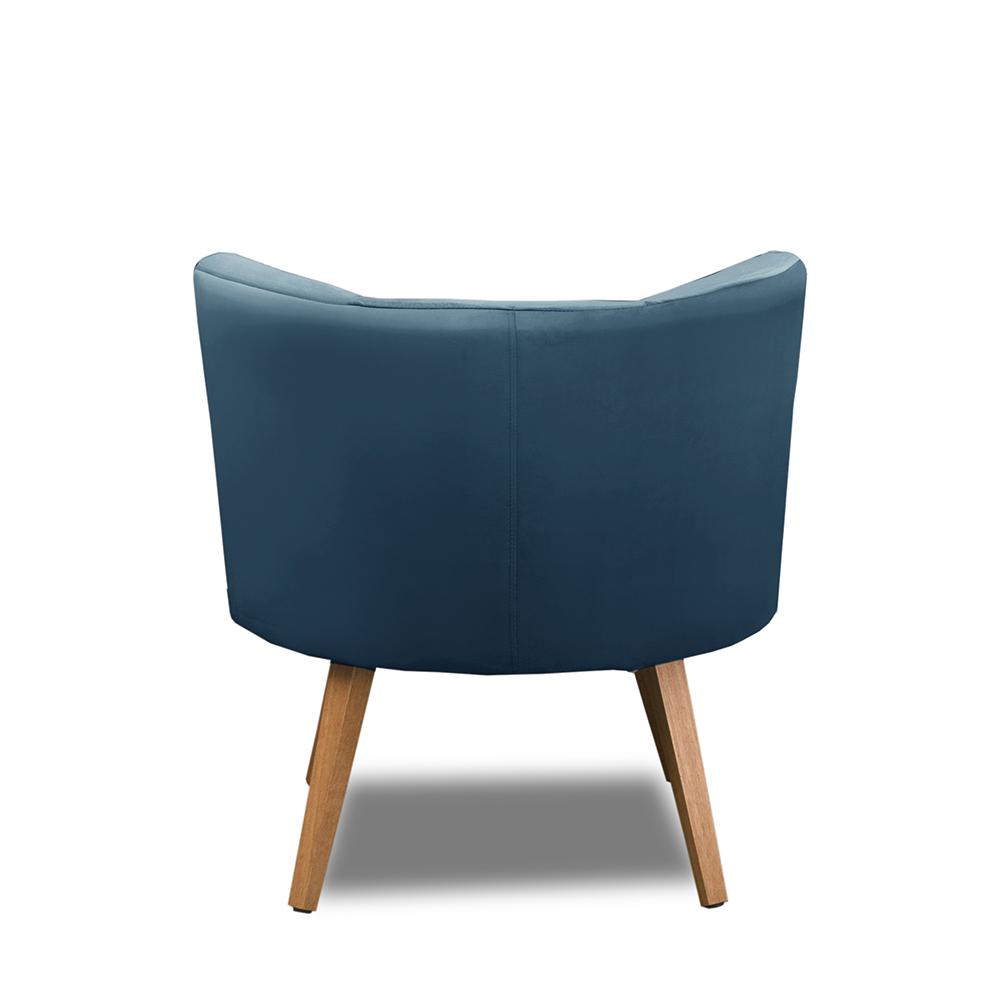 Kit 2 Poltronas Para Sala Decorativa Isa Suede Azul Adonai Estofados