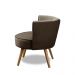 Kit 2 Poltronas Para Sala Decorativa Isa Suede Marrom Adonai Estofados