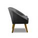 Kit 2 Poltronas Para Sala Decorativa Milena Veludo Cinza Adonai Estofados