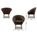 Kit 2 Poltronas Para Sala Decorativa Milena Veludo Marrom Adonai Estofados