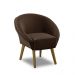 Kit 2 Poltronas Para Sala Decorativa Milena Veludo Marrom Adonai Estofados