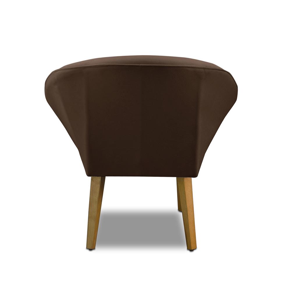 Kit 2 Poltronas Para Sala Decorativa Milena Veludo Marrom Adonai Estofados