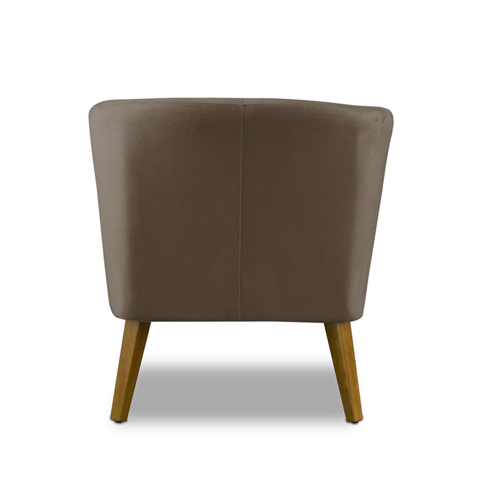 Kit 2 Poltronas Para Sala Decorativa Thais Suede Cappuccino Adonai Estofados