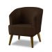 Kit 2 Poltronas Para Sala Decorativa Thais Suede Marrom Adonai Estofados
