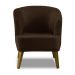 Kit 2 Poltronas Para Sala Decorativa Thais Suede Marrom Adonai Estofados