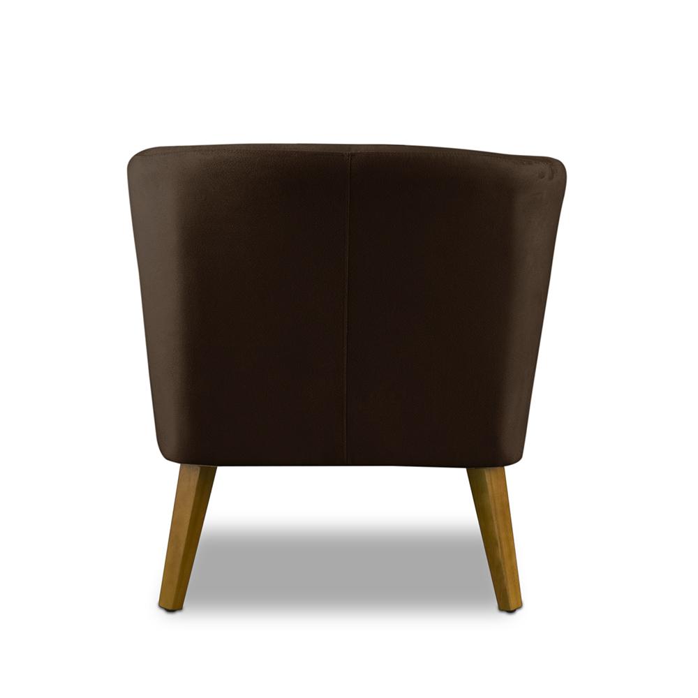 Kit 2 Poltronas Para Sala Decorativa Thais Suede Marrom Adonai Estofados
