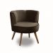 Poltrona Para Sala Decorativa Isa Suede Marrom Adonai Estofados