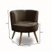 Poltrona Para Sala Decorativa Isa Suede Marrom Adonai Estofados