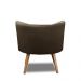 Poltrona Para Sala Decorativa Isa Suede Marrom Adonai Estofados
