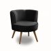 Poltrona Para Sala Decorativa Isa Suede Preto Adonai Estofados