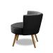 Poltrona Para Sala Decorativa Isa Suede Preto Adonai Estofados