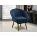 Poltrona Para Sala Decorativa Milena Veludo Azul Adonai Estofados