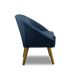 Poltrona Para Sala Decorativa Milena Veludo Azul Adonai Estofados