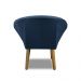 Poltrona Para Sala Decorativa Milena Veludo Azul Adonai Estofados