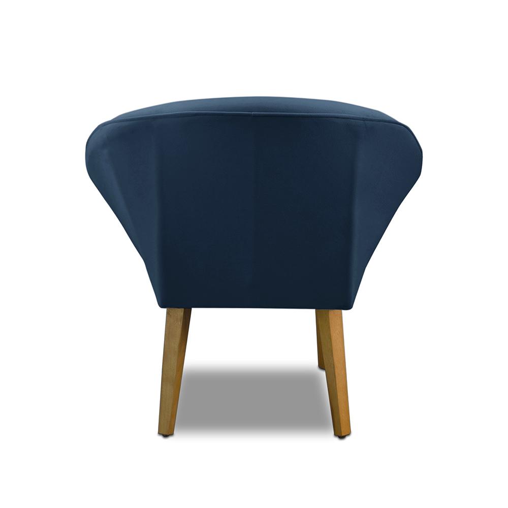 Poltrona Para Sala Decorativa Milena Veludo Azul Adonai Estofados