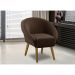 Poltrona Para Sala Decorativa Milena Veludo Marrom Adonai Estofados
