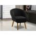 Poltrona Para Sala Decorativa Milena Veludo Preto Adonai Estofados