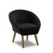 Poltrona Para Sala Decorativa Milena Veludo Preto Adonai Estofados
